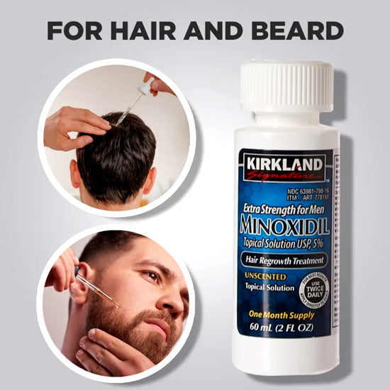 Kirkland Minoxidil 5% Extra Strength Hair Regrowth  Liquid - 12 Month Supply